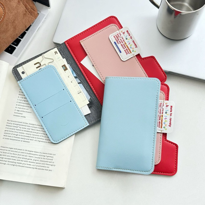 Travel Accessories Pouch For Men - Ins 컬러 블록 여권 홀더 다기능