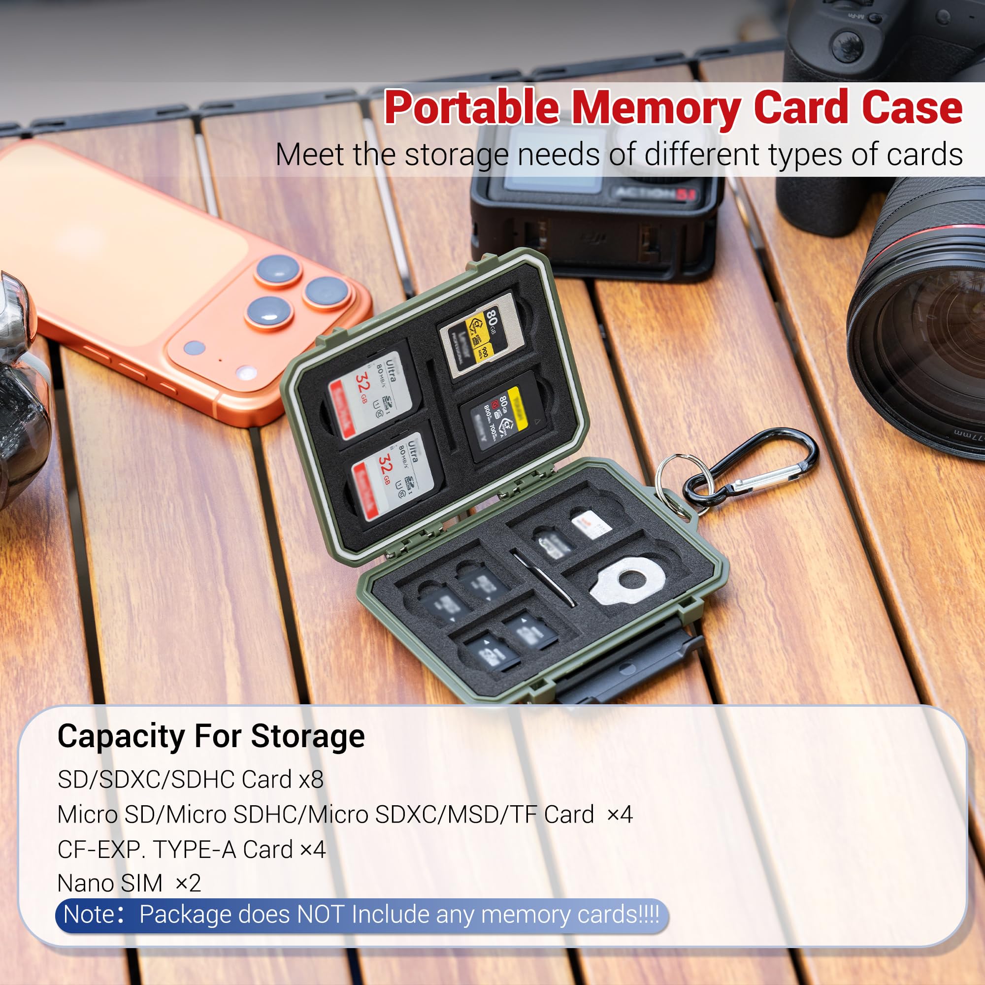 Sim Card Holder Case - 18 슬롯 방수 메모리 카드 케이스