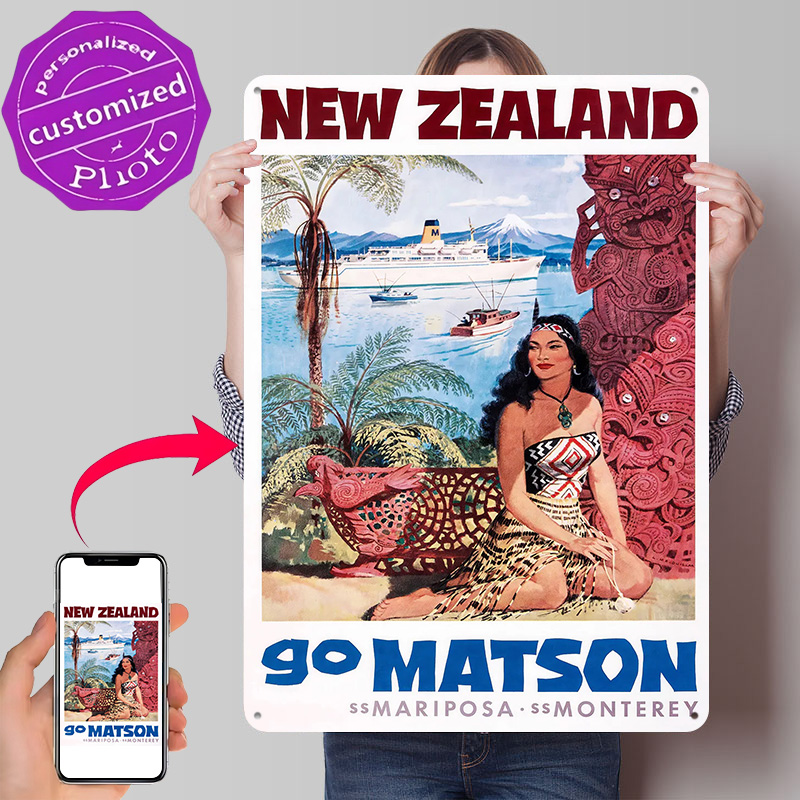 Travel Accessories New Zealand - 뉴질랜드 여행 3D 질감 인쇄 포스터