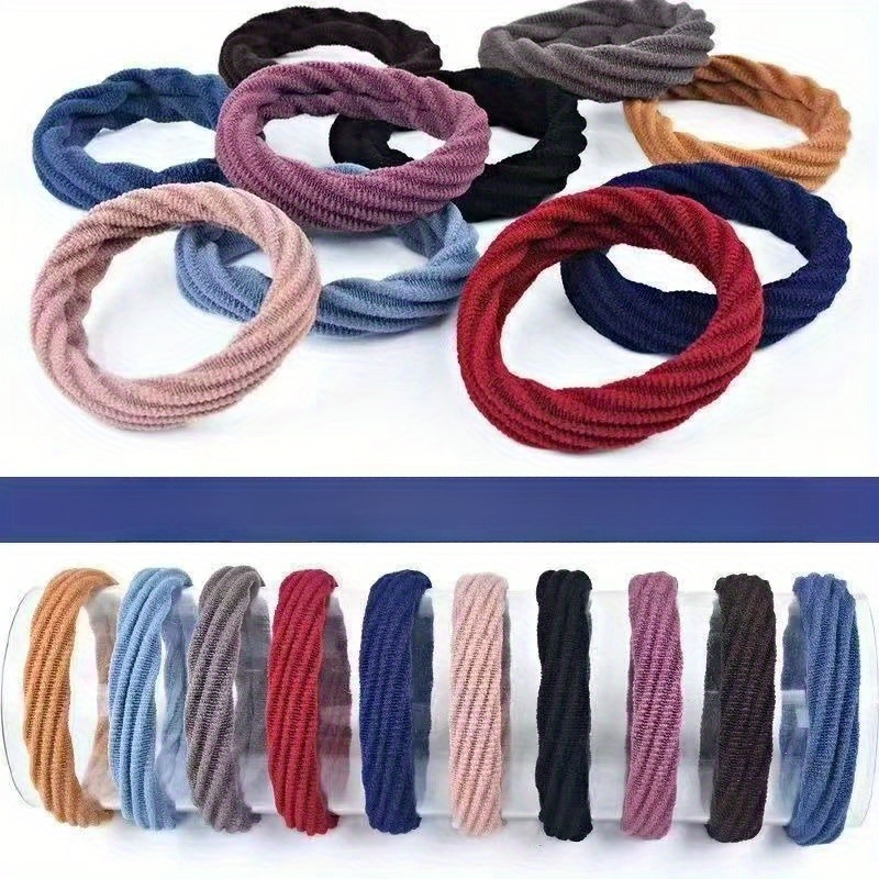 50개 블랙 믹스 컬러 새틴 나일론 헤어 타이 여성 곱 - Travel Accessories For Elderly 리뷰 및 가격