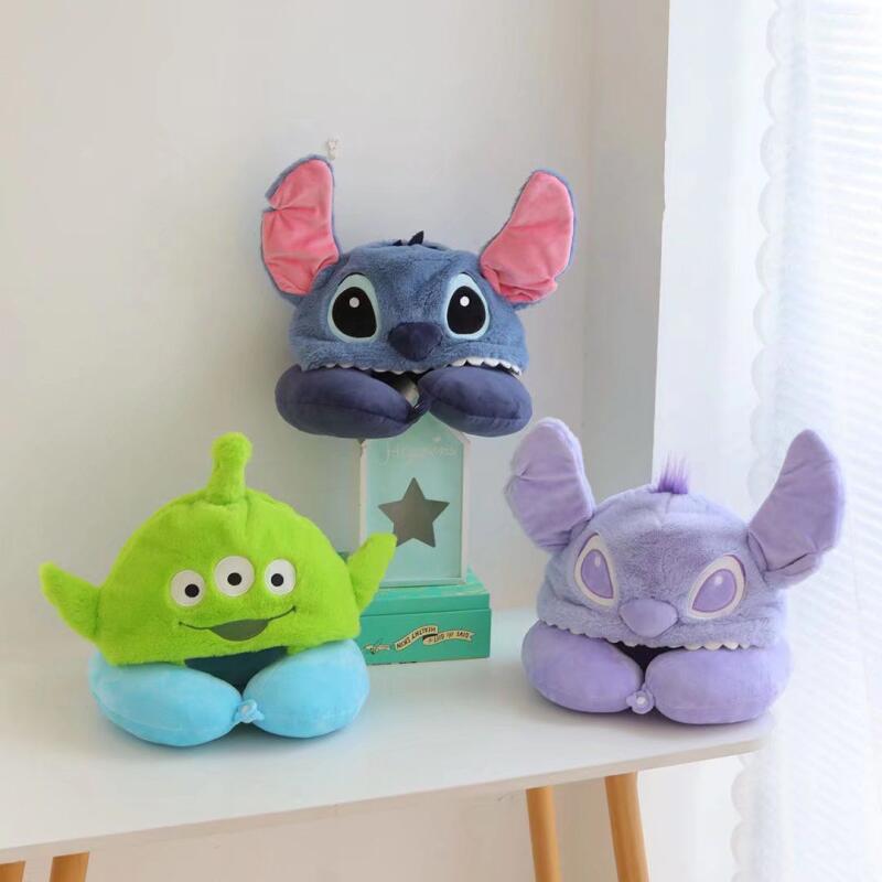 디즈니 귀여운 스티치 외계인 U자형 베개 목 베개 만화 - Travel Pillow Inflatable 리뷰 및 가격