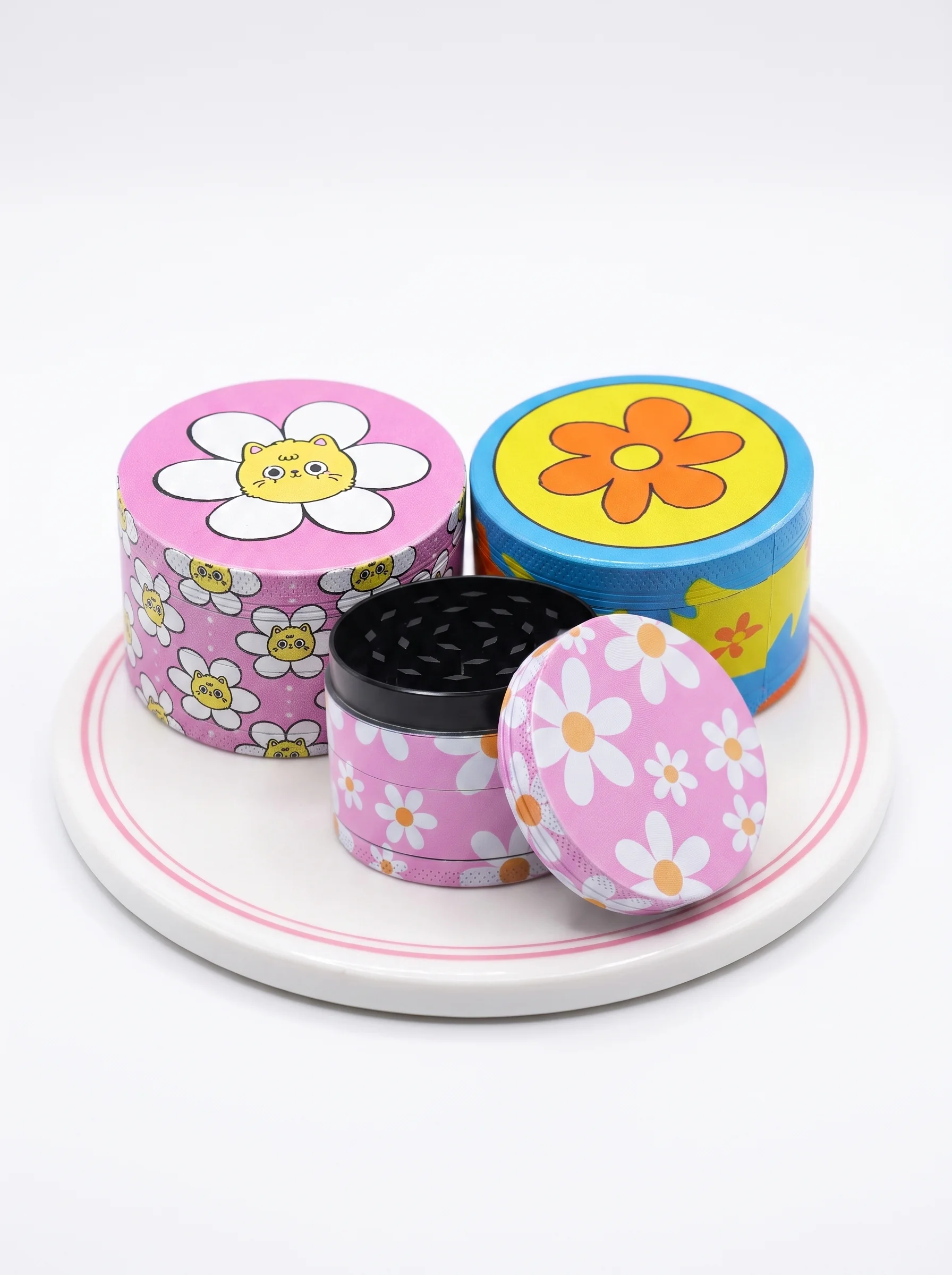 50mm 꽃무늬 그라인더 금속 4단 향신료 그라인더 수 - Travel Kitchen Accessories 리뷰 및 가격