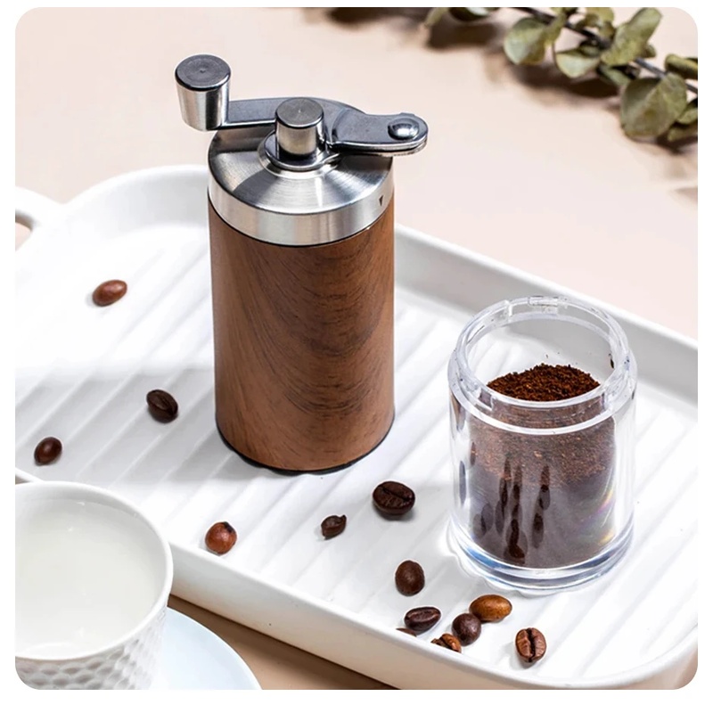 휴대용 나무결 수동 커피 그라인더, 스테인리스 스틸 크 - Travel Kitchen Accessories 리뷰 및 가격