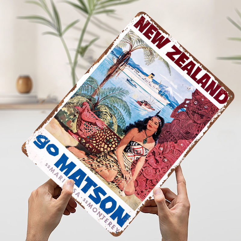 뉴질랜드 여행 3D 질감 인쇄 포스터 맞춤형 빈티지 금 - Travel Accessories New Zealand 리뷰 및 가격