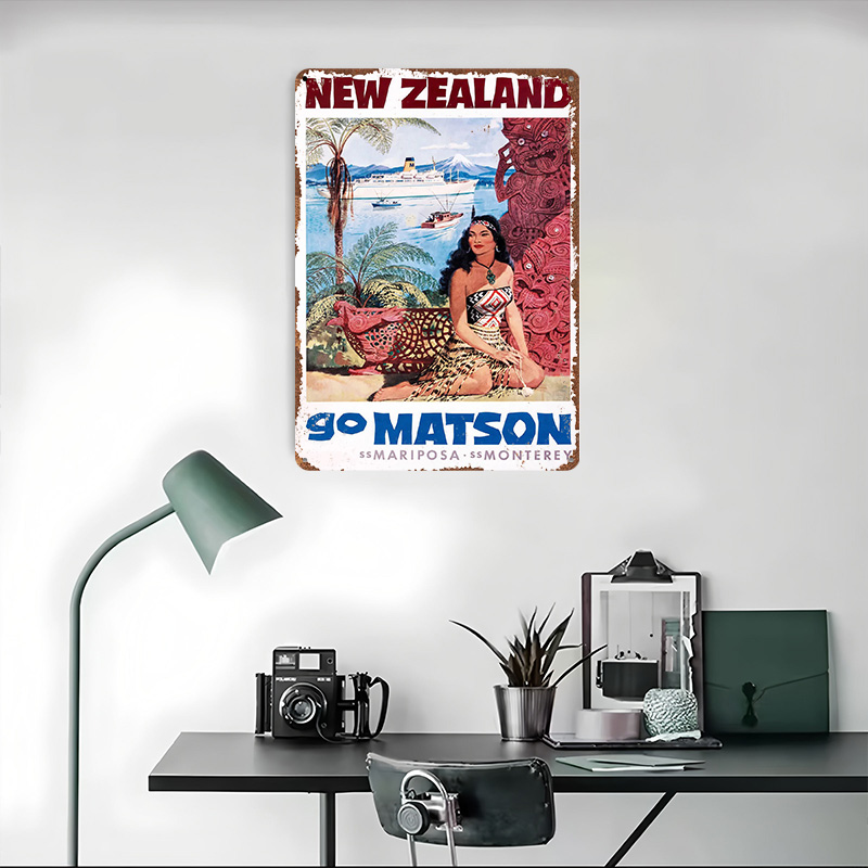 뉴질랜드 여행 3D 질감 인쇄 포스터 맞춤형 빈티지 금 - Travel Accessories New Zealand 리뷰 및 가격