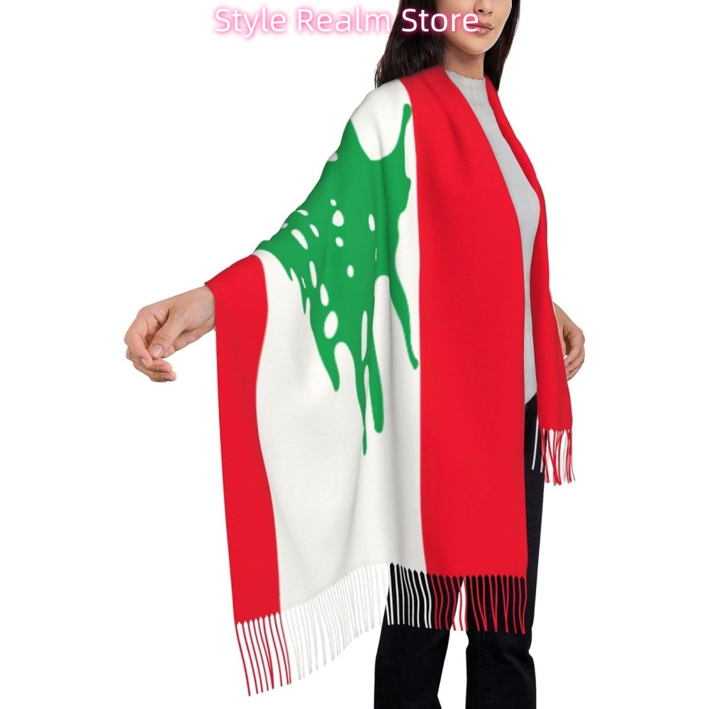 레바논 국기 프린트 폴리에스테르 스카프 여행 및 일상  - Travel Accessories Lebanon 리뷰 및 가격
