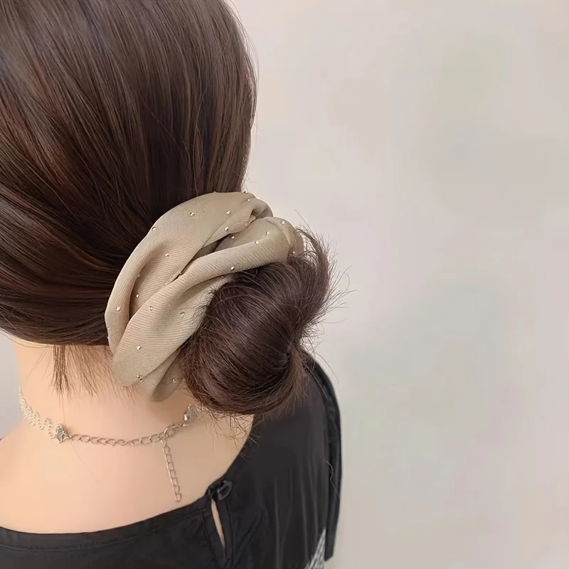 1/3개입 라인스톤 장식 새틴 스크런치 - 포니테일 및 - Travel Accessories For Elderly 리뷰 및 가격