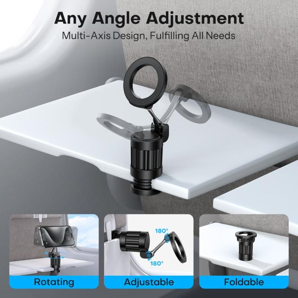 새로운 접이식 여행용 휴대폰 거치대 360 °   회전 - Phone Holder Airplane 리뷰 및 가격