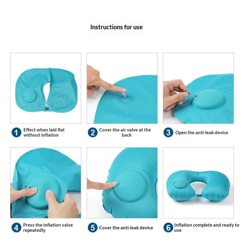 여행용 풍선 목베개 부드러운 플로킹 자가 팽창식 1개  - Travel Pillow Inflatable 리뷰 및 가격