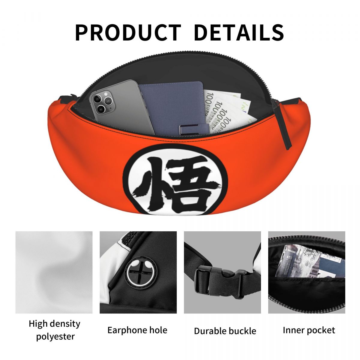 커스텀 노벨티 G-고쿠스 만화 캐릭터 패니팩 남녀공용  - Travel Accessories Pouch For Men 리뷰 및 가격