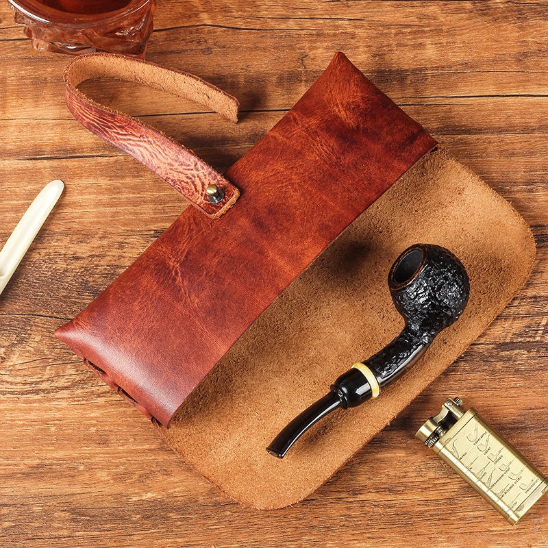 빈티지 소가죽 파이프 가방 휴대용 담배 파이프 보관 파 - Travel Accessories Pouch For Men 리뷰 및 가격