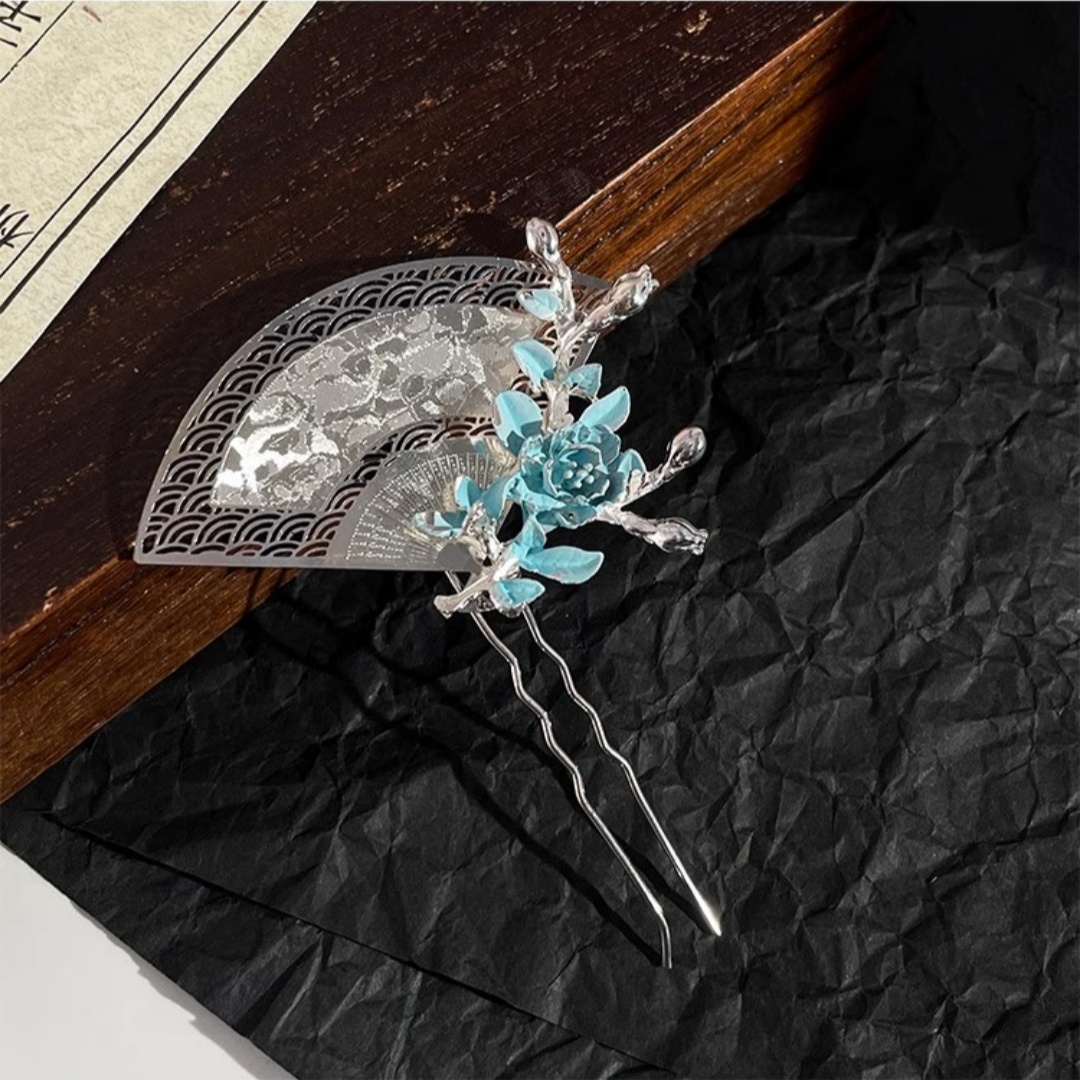 새로운 중국식 부채 모양 머리핀, 정교하고 가벼운 럭셔 - Travel Accessories For Elderly 리뷰 및 가격