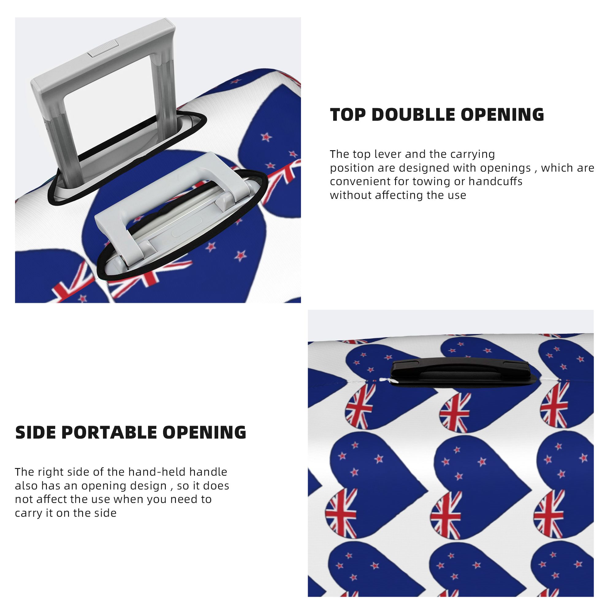 뉴질랜드 하트 플래그 수하물 커버 탄성 여행 가방 보호 - Travel Accessories New Zealand 리뷰 및 가격